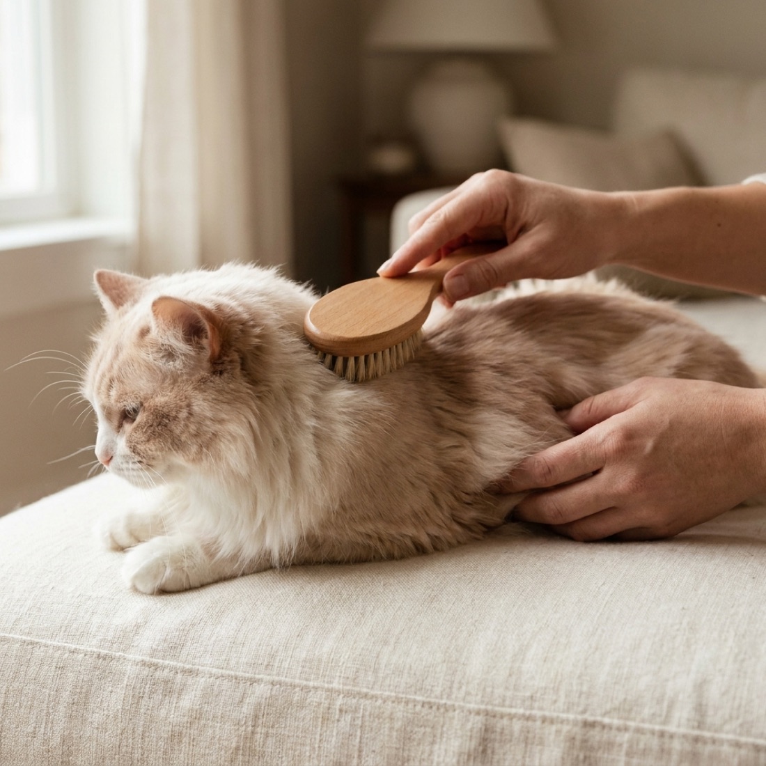 How often should a long-haired cat actually be brushed?