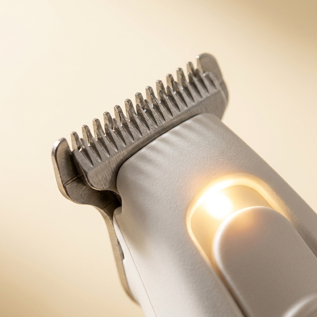 Close detail of the blade head and LED light